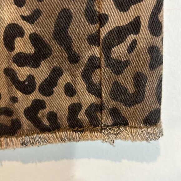 William Rast Women's Denim Wild Cheetah Mini Skirt Brown Size 28 - Picture 9 of 10
